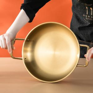 China Gloden 304 Stainless Steel Stock Pot Non Stick Surface For Easier Cleaning wholesale