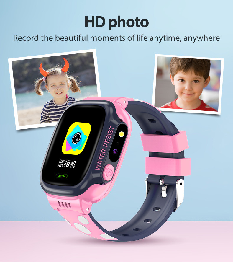 1.44"TFT Wifi SOS Children Sim Card Smart Watch 680mAh Fall Detection Bracelet Wristband