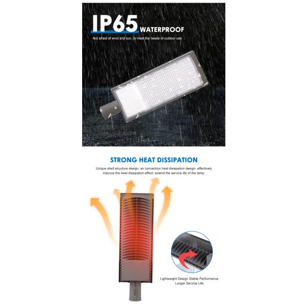 Waterproof Highway Road LED Cast Aluminum Street Lamp AC85-265V 120lm/W