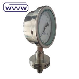 China 100mm DN20 PN40 Flange Type Pressure Gauge SS316 Stainless Steel wholesale