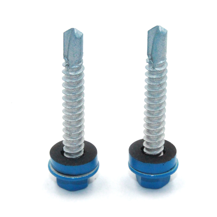 Building Roofing Hex Head Self-Drilling Tornillos with Rubber Washers M4 Model 25mm 38mm