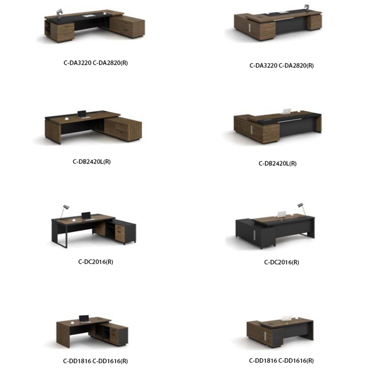 Extendable Wooden Executive Desk Customized Office Furniture for President and Staff