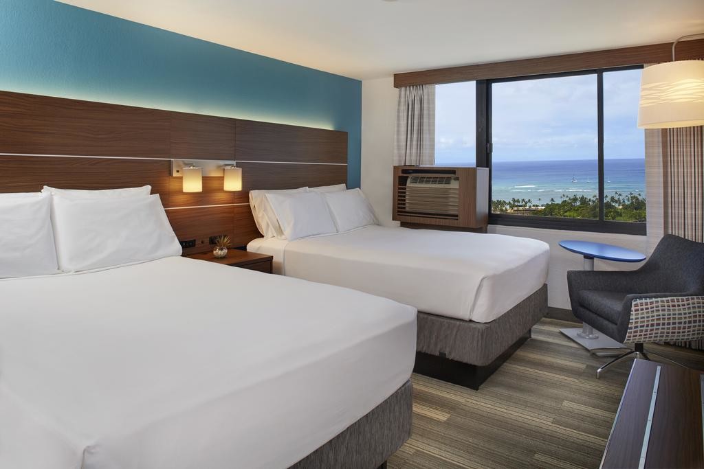 Hotel Room Interior by China Hotel furniture liquidators made Laminated Oak wood Headboard with Upholstered Bedstead