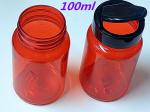 Supplement Vitamins Medicine Bottles 100ml Red Pill Bottle