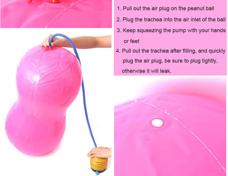Fitness Exercise Peanut Shaped Exercise Ball Flexible 45cm