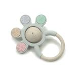 Organic BPA Free OEM 10.5cm Silicone Teething Rattle