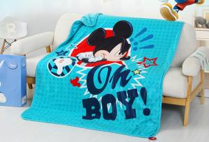 China Super Soft Flannel Screen Printed Blanket , Polyester Baby Blanket Cartoon Print wholesale