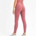 Moisture Wicking Nude Yoga Leggings Nylon Sports High Waisted Workout Pants