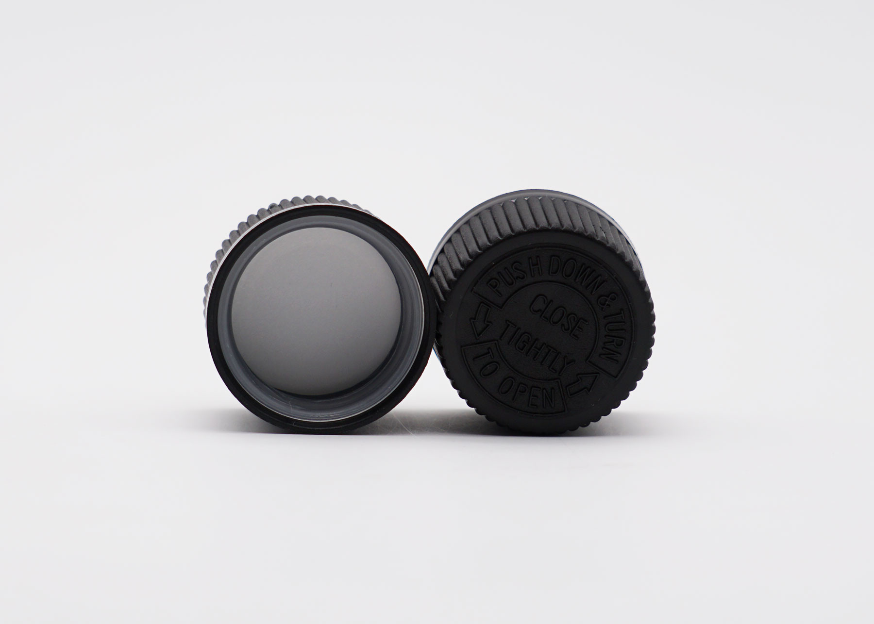 24mm PP Pressure Child Proof Bottle Caps Ribbed Surface Design