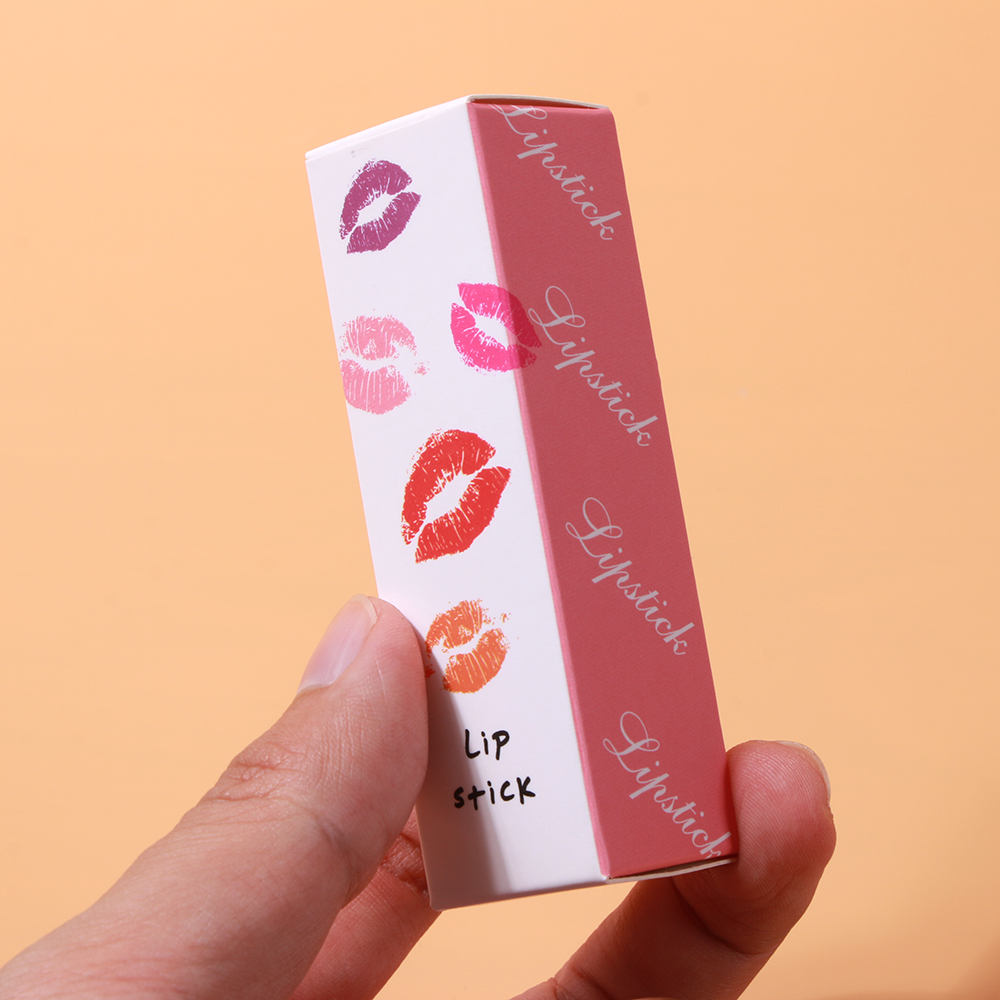 Lip Balm Customizable Paper Box Packaging Custom Lipstick Boxes With Stickers