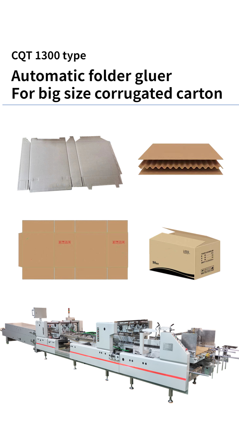 Feeding Paper Automatic Folder Gluing Machine for Corrugated Carton Cardboard Box