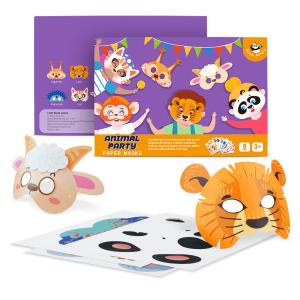 China Costume Party DIY Animal Paper Mask 8 Pieces For Petting Zoo Farmhouse Jungle wholesale
