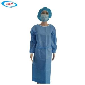China SMS Nonwoven Medical Protective Equipment Disposable Isolation Gown 45gsm wholesale