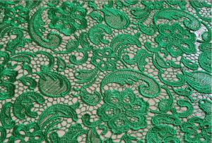 China 100% Polyester Water Soluble Embroidery Fabric Green Color wholesale