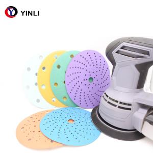 China Ceramic 150 Grit 5 Inch 8 Hole Sanding Discs For Polishing Car wholesale