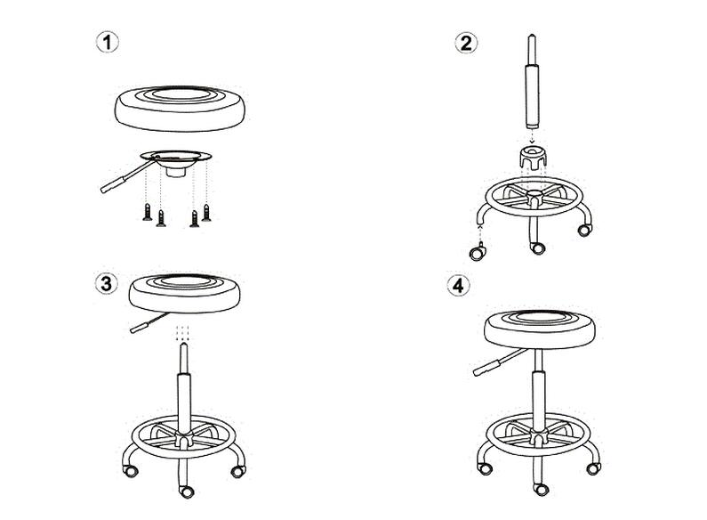 Adjustable ESD Laboratory Chair With Metal Gas Rod
