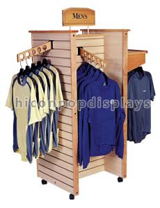 China Wooden Slatwall Clothing Store Fixtures and Displays Flooring wholesale