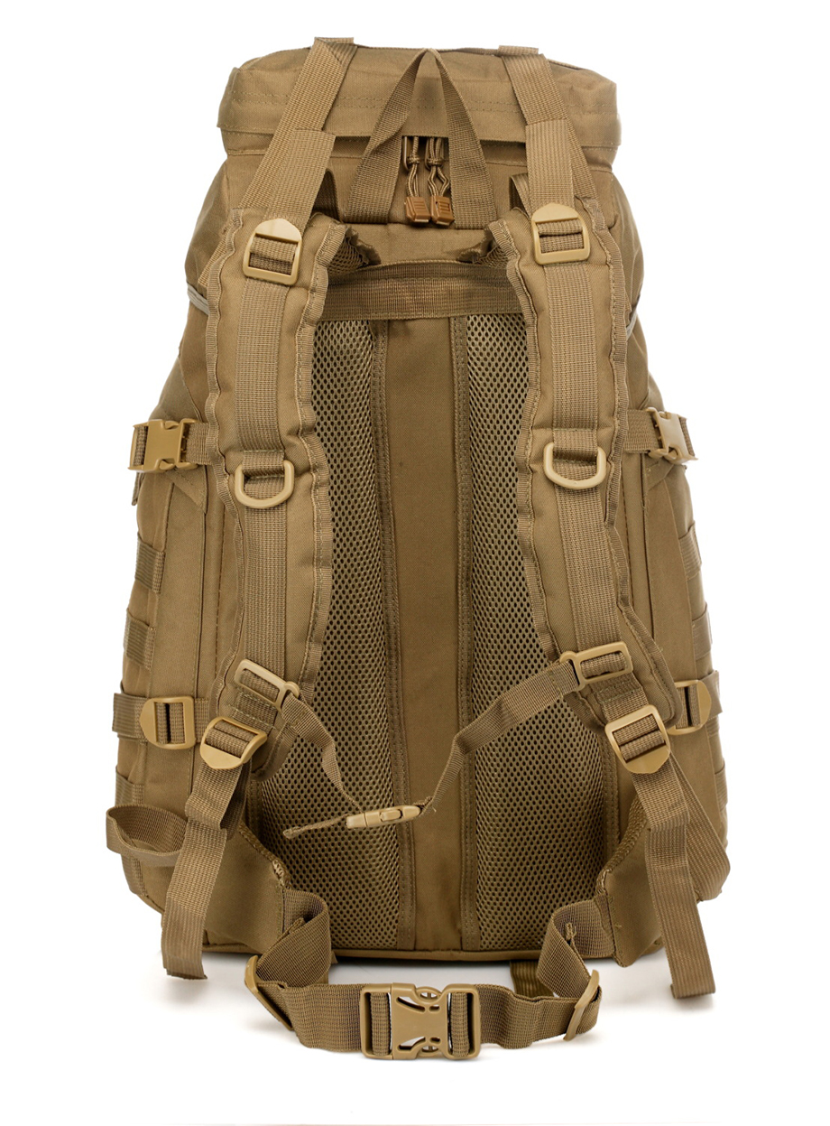 Large Capacity Black Backpack for Outdoor Sport made of PVC Lining and 600D Polyester