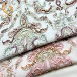 Bridal Beaded 3D Lace Fabric Embroidery Sustainable Lace Fabric