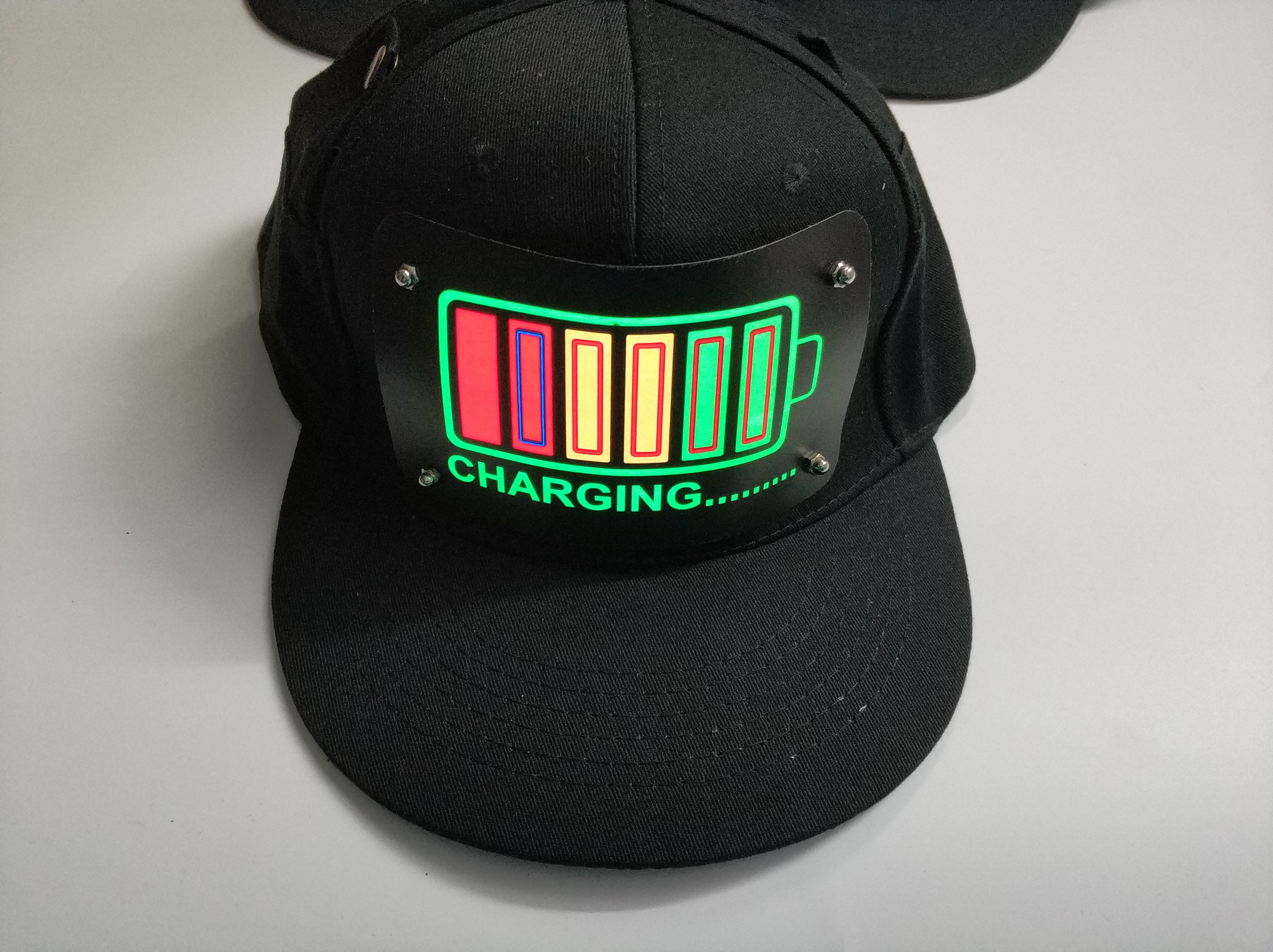 China supply customized flashing el hats music activated led caps with wireless inverter high brightness