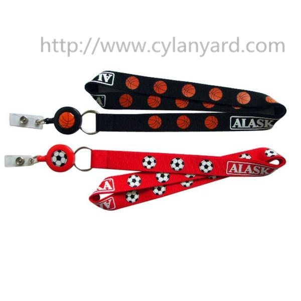 Retractable pull badge reel lanyards