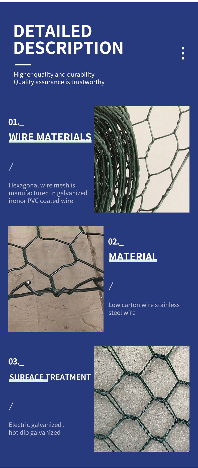 Widely Used Superior Quality gabionnet roll customizable garden buildings hexagonal lead customize farms iron wire mesh cage