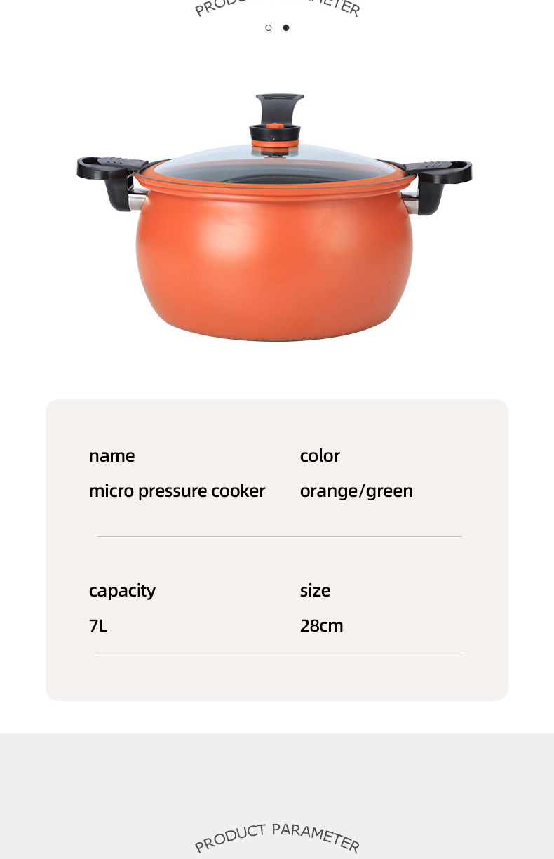 28cm Kitchen Cast Iron Maifan Stone Micro Pressure Cooker With Handle