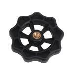 ABS Black 5 * 5 * 0.7mm Hot Bed Leveling Nut 3D Printer Accessories
