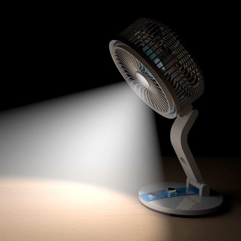 Protable Mini Small Popular Rechargeable Hand Fan With LED Light and Adjustable Speed