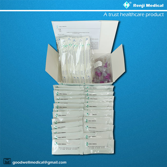 CE SGS Antigen Rapid Testing Kit For SARS-CoV-2 Nucleocapsid Protein Detection