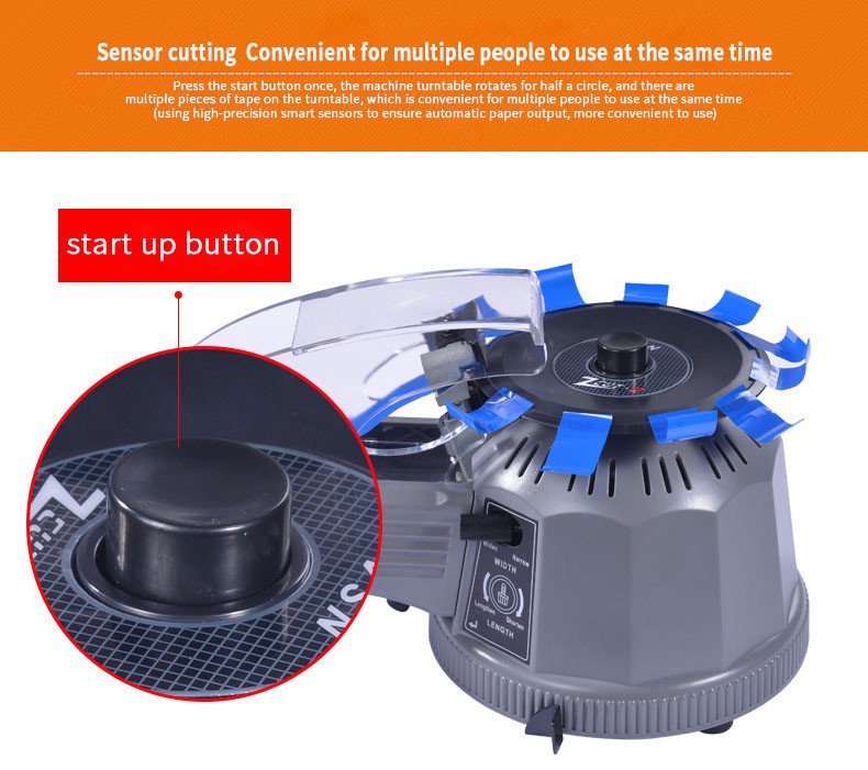 NSA Gummed Paper Turntable Tape Dispenser , Automatic Sealing Tape Dispenser