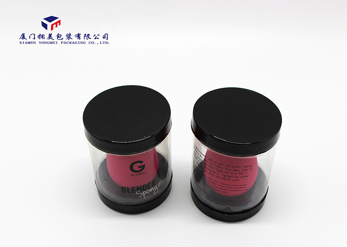 Black PVC Covers Clear Retail Tubes , Clear Plastic Cylinder Tubes Fast Sample Time