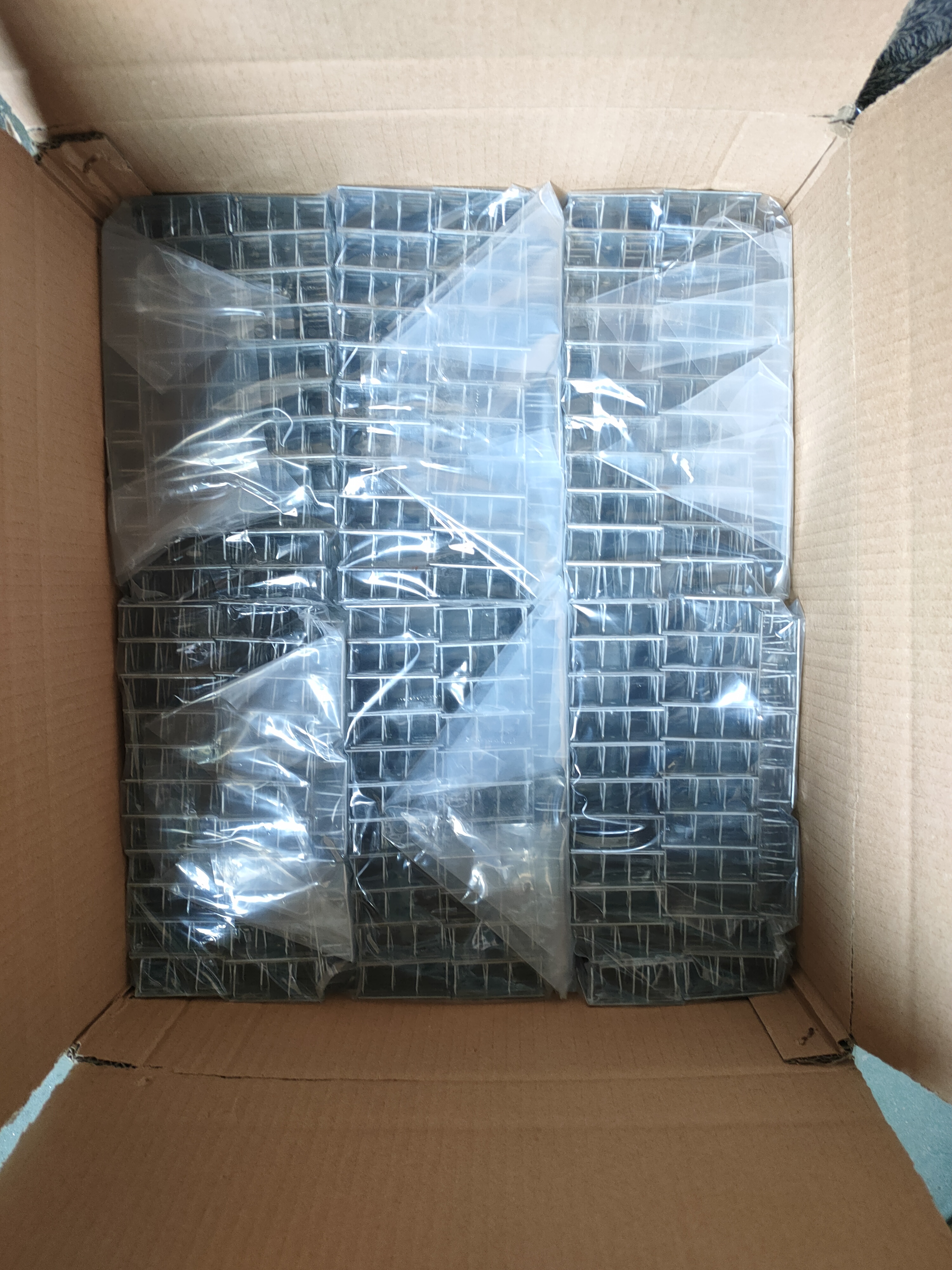 Galvanized steel impaling clips for acoustic panels