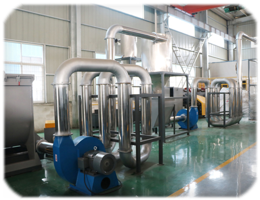 120kw 50hz Plastic Recycling Washing Line , 1500kg/H PET Washing Line
