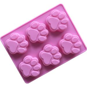 China BPA Free 3D Puppy Footprint Silicone Hard Candy Molds wholesale
