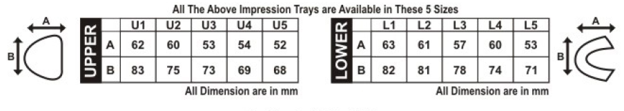 High quality teeth impression trays bite impression trays dental impression trays