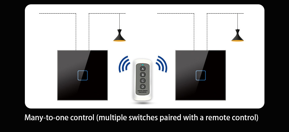 Wireless Remote Socket Accessories Metal 4 Keys Controller Universal Standard