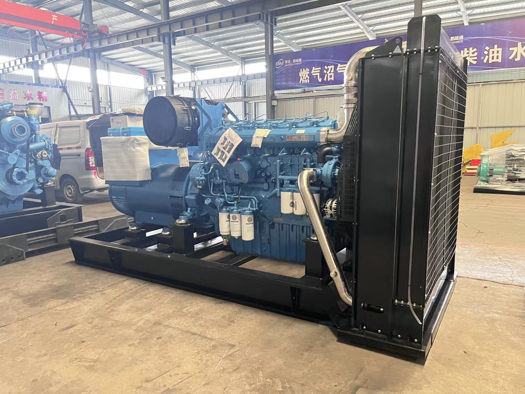 500KW Weichai Diesel Generator Set Auto Start Open Rack Type Backup Power Supply Solution