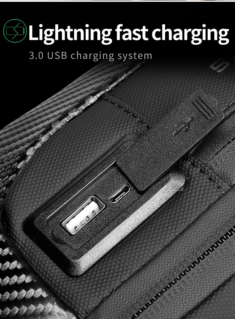 Factory wholesale anti theft waterproof custom men fashion shoulder chest crossbody sling bag for men