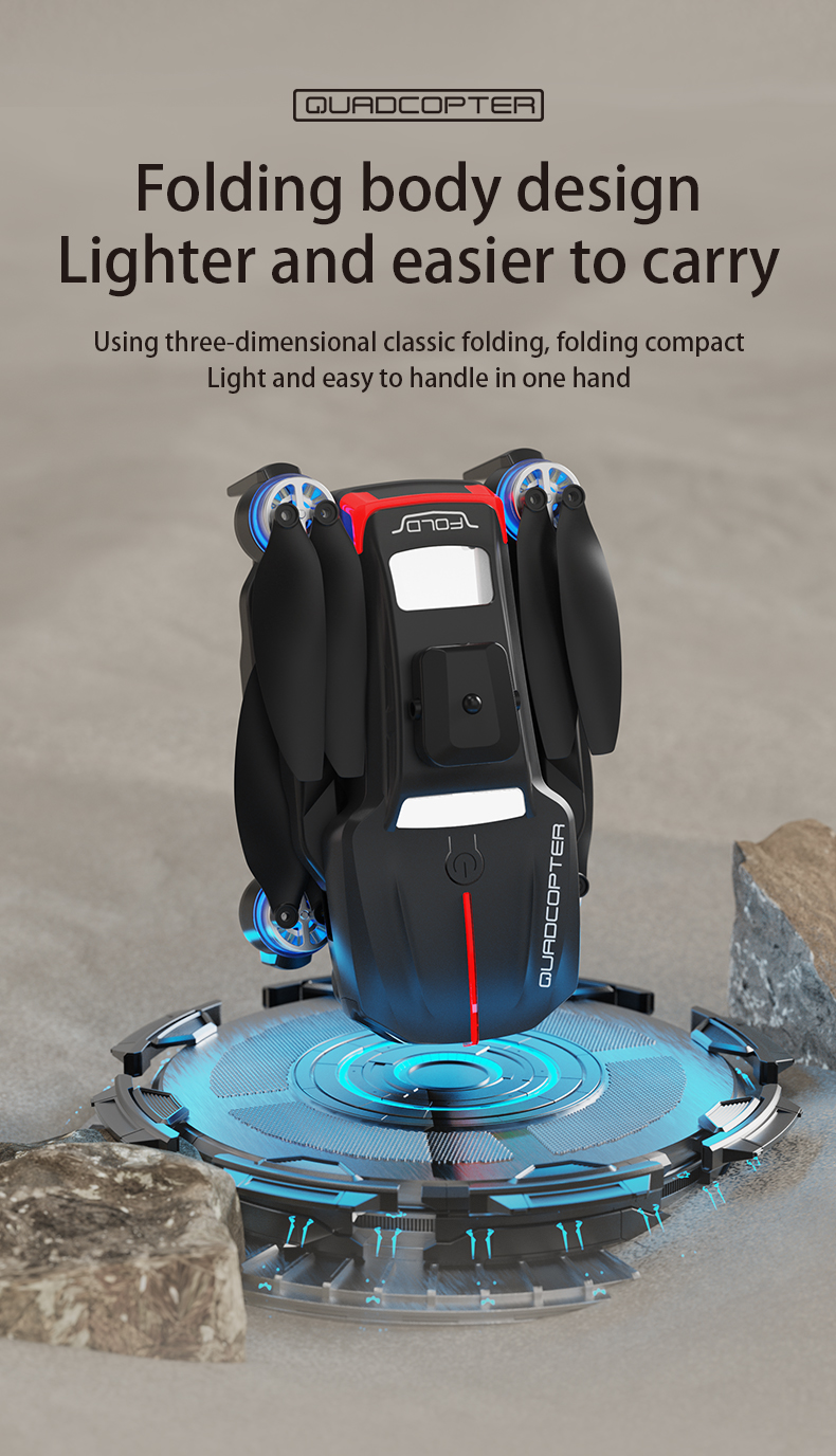 Experience the Ultimate Aerial Photography Brushless Drone with Optical Flow Obstacle Avoidance 3 Cameras Remote Control