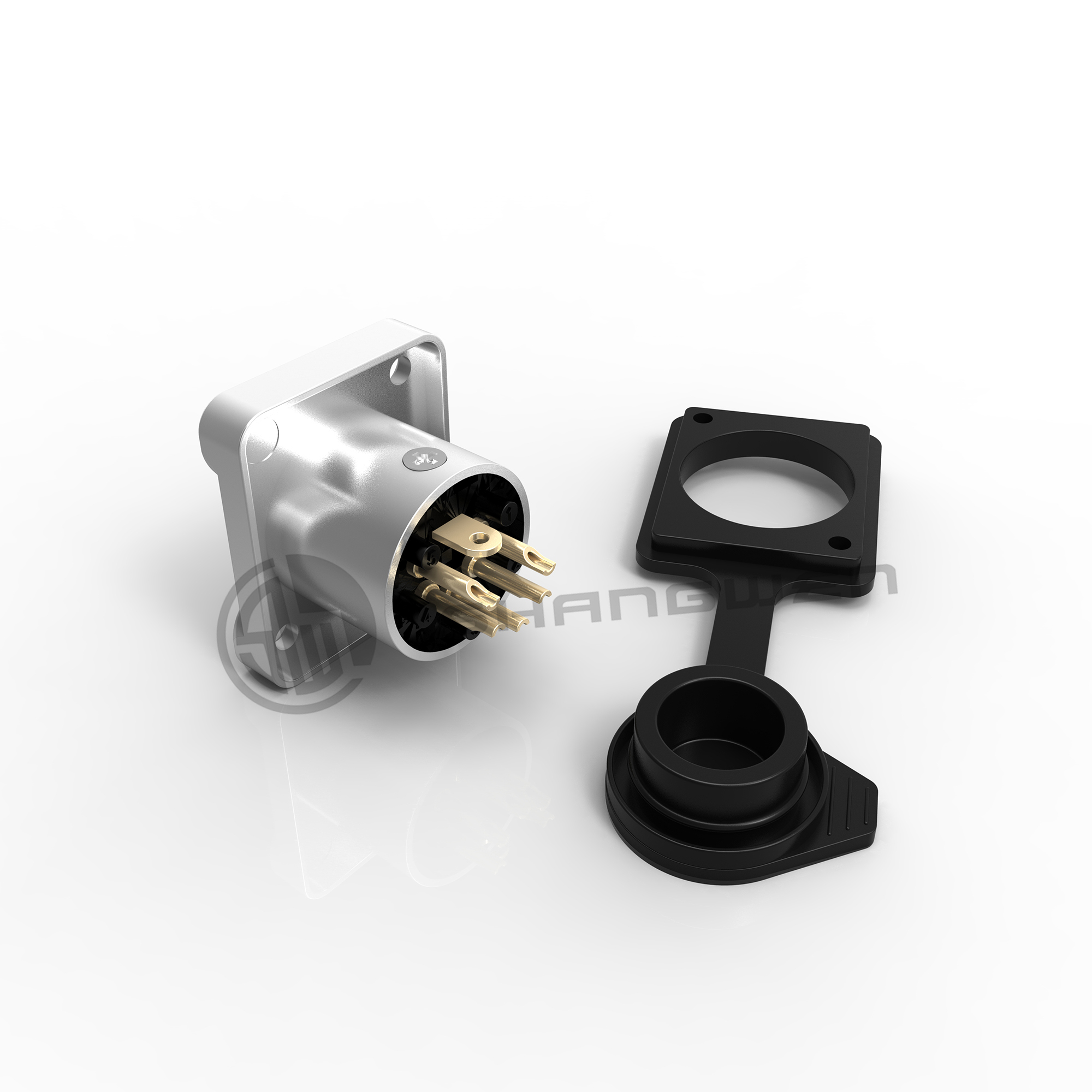 Audio XLR Connector Outdoor Waterproof 5 Pin Connector Male Socket