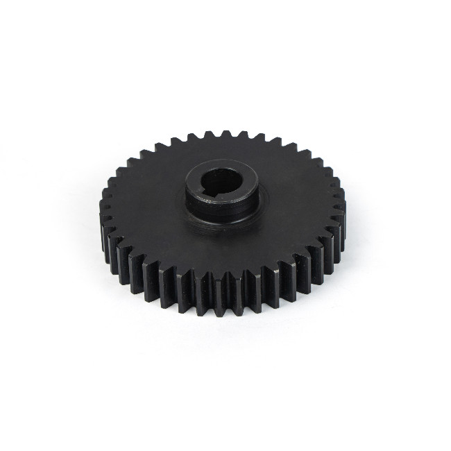 CNC Machined Steel Gear Blackened Custom Aerospace Components