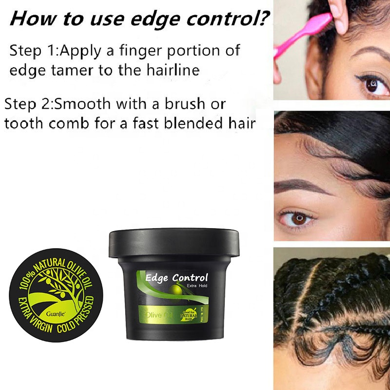 Multi Colors Customize Private Label Long Lasting Olive Oil Edge Control for 4C Hair