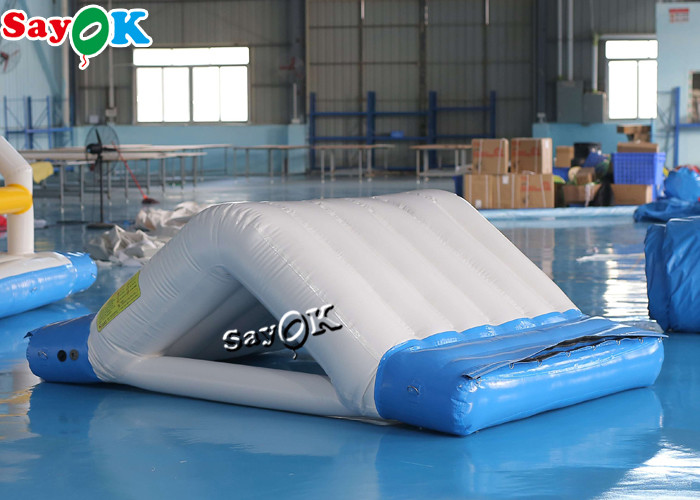 Water Iceberg Inflatable 3x2x1mH White Inflatable Water Toys Game Double Water Slide