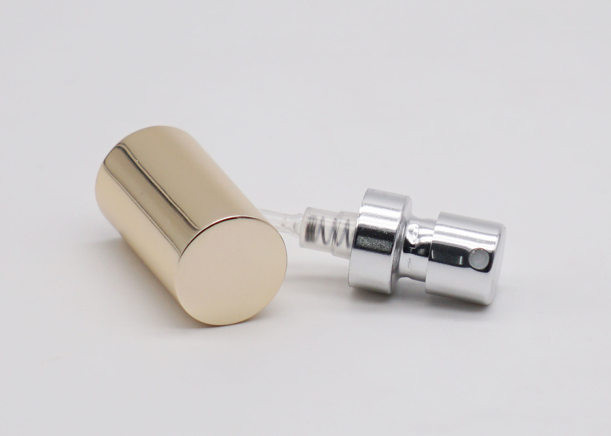 Aluminum Mini Gold Sprayer Mist Atomizer Pump 0.075ml Output Per Press