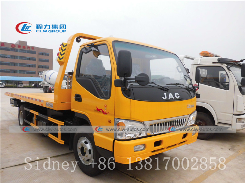 JAC 4X2 Flatbed Tow Truck With Q235A Carbon Steel Body