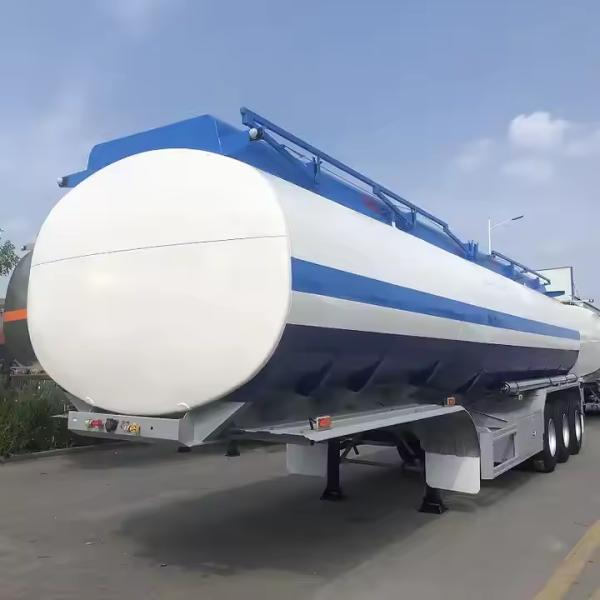 3 Axle 40000l Carbon Steel Transport Liquid Or Gaseous Chemical Product Heavy Duty Fuel Tanker Trailer