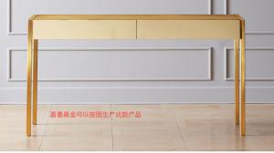 China Brass Gold Modern Metal Office Desk Heavy Duty Stable Structure wholesale