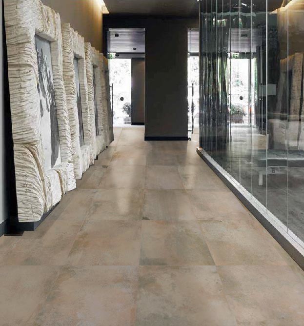 Indoor Cement Look Porcelain Tile 60x60 Cm Importers Yellow Accidental Colouring