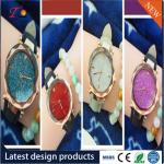 Wholesale Women's Watches PU Watch Band Alloy Case PU Watches Color Dial with